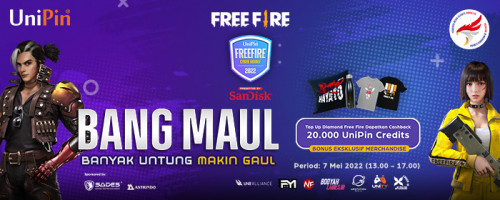 Nonton Live Stream UniPin Free Fire Cyber Royale dan Dapatkan diskon 20.000 UniPin credits